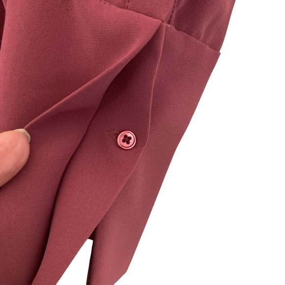 BABATON X ARITZIA Professor Matte Satin Popover Polo Shirt Blouse - Picture 11 of 14